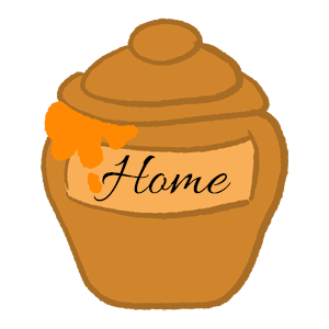 honey pot that says home